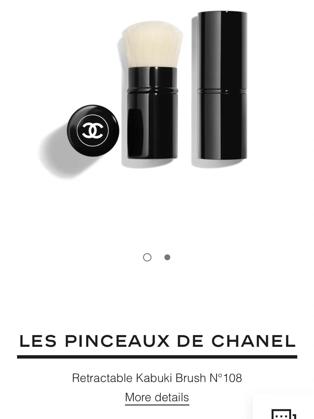 CHANEL Black & Gold Retractable Kabuki Brush